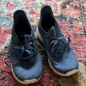 Athletic Works Blue Knit Slip-On Sneakers